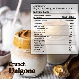 Minecook Crunch Dalgona Korean Traditional Street Delight Sugar Candy, Sweet Treat Topping for Movie Snack, Party_7.05 oz (200g)_1 Pkg