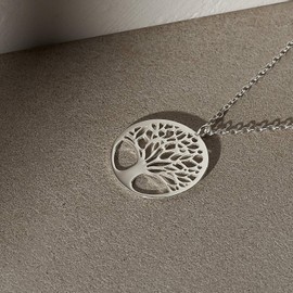 Laimons Women's Tree of Life Pendant with Chain, Shiny 925 Sterling Silver