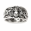 Rockyu Men's Silver Nine Tailed Fox Ring, Stylish, Stainless Steel,