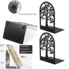 DACUAN Metal Bookend, 4 Packs Durable Book Holders, Book Shelf