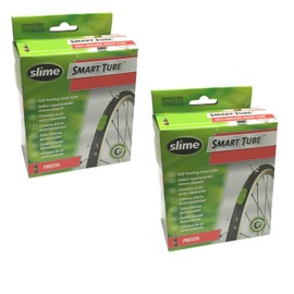 Slime Smart Tube 26" x 1.75-2.125 Self Healing Mountain Bike Inner Tubes - Presta Valve (Pair)