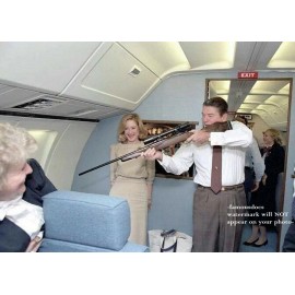 President Ronald Reagan Rifle PHOTO Air Force One Portrait Picture