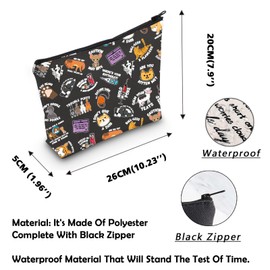 MNIGIU Funny Vet Med Cosmetic Bag Vet Tech Gift Animal Lover Gift Vet Meme Makeup Bag Veterinarian Gift, Vet Med Black, Funny