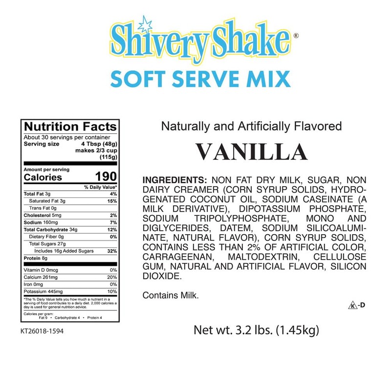 Shivery Shake Soft Serve Ice Cream Mix, 3 x 3.2