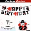 Race Car Party Banners Car Theme Black and White Checkered