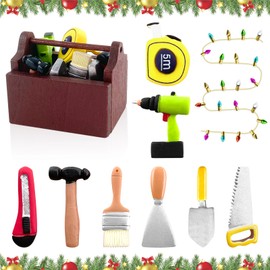 Lets Joy Miniature Accessories, Pack of 10 Miniature Tool Box, Dollhouse Tool Box, Miniature Gnome Accessories, Christmas Decorative Ornaments, Mini Dollhouse Accessories, Tool Box