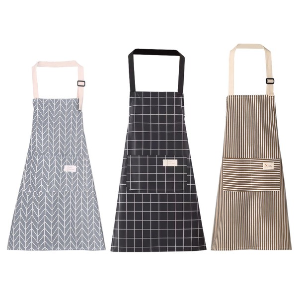 ExcellaElite 3 PCS Chef Apron Dry and Sweat-Wicking Aprons for