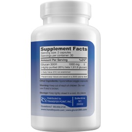 Transfer Point Immune Support Supplement Highly Purified Beta Glucan 500 mg per Capsule beta glucan Fiber Supplement (Pack of 2-500mg beta glucan Powder per Capsule)