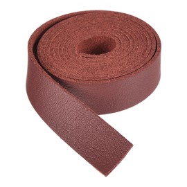 DMiotech Dark Red Faux Leather Strap 0.6 Inch Wide 39 Inch Long Flat Leather Belt Strip 1.3mm Thick Single Sided Cord for Arts Craft DIY, Traction Ropes, Bag Straps