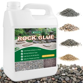 WEYSTOM Rock Glue for Landscaping - Mulch Glue, Concentrated Formula for Pea Gravel, Mulch, Rocks, Decorative Stone | Non-Toxic, Fast-Drying, Water-Permeable | Mix with Water for Use