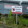 Sign Not Step the building site in Multiple Languages Aluminium/Dibond
