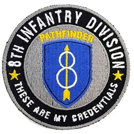 8TH INFANTRY PATHFINDER ROUND PATCH - Color - Veteran Owned Business.