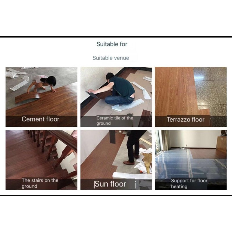 Vinyl Peel and Stick Floor Tile, Self-Adhesive Wood Plank, 10-Pack