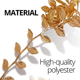 10 Yards Artificial Gold Leaf Ribbon Gold Leaf Garland for DIY Craft Garland Party Wedding Gold Leaves Decorations Artificial Vines