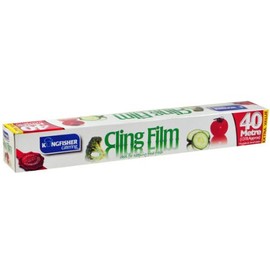 Kingfisher Catering Cling Film Wrap, Transparent, 40 m x 30 cm