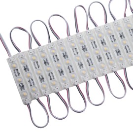 REXTiN Super Bright 200pcs 3 LED Module Warm White 2835 SMD Waterproof Decorative Light for Letter Sign Advertising Signs with Tape Adhesive Backside (Warm White)