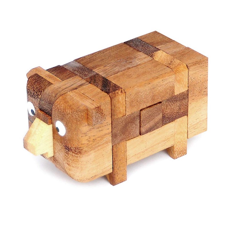 Logica Puzzles Art. Piggy - 3D Brain Teaser in Fine