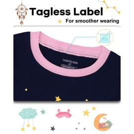 DAUGHTER QUEEN Girls Pajamas Size 7 Long Sleeve Pjs for Girls 7t 100% Cotton Pj Sets Kids Sleepwear Children Elephant Themed Jammies Spring Clothes Medium, 6-7 Years Old