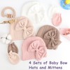 DRESHOW Newborn Baby Hats Mittens Set Hospital Hat Beanie Infant