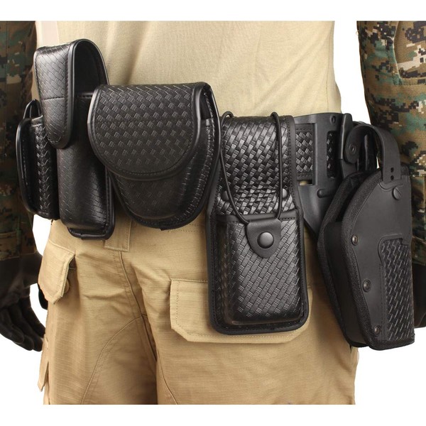 10-in-1 Police Duty Utility Belt Rig, Security Guard Modular Law Enforcement Duty Belt with Pouches