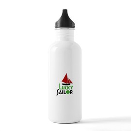 CafePress Lucky Sailor Water Bottle 1.0L (34 oz) Stainless Steel Water Bottle