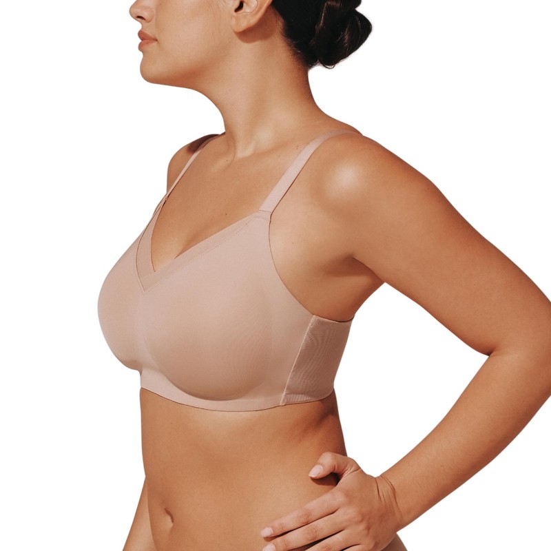 ThirdLove 24/7 Classic Wireless Crossover Minimizer Bra, Taupe, 42E