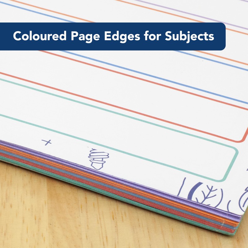 Oxford Campus A4 Lined Subject Notebook, Card Cover Wirebound, 160