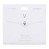Silver plated name bracelet with the letter "V"