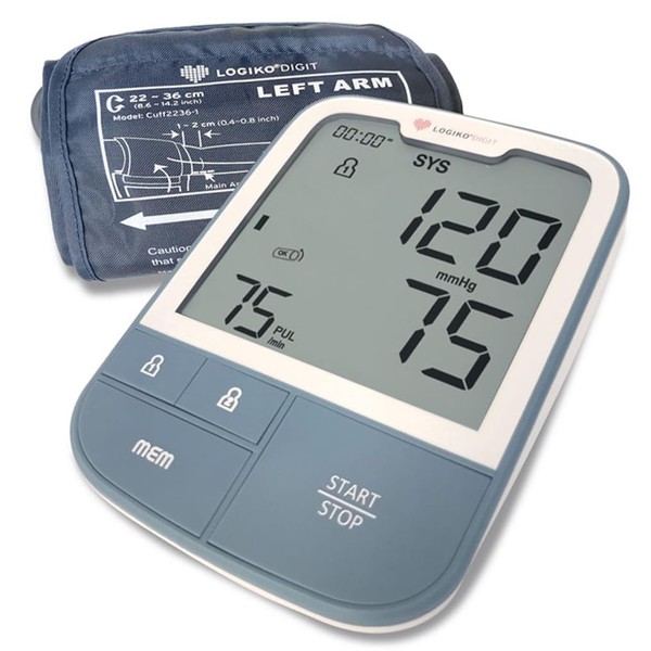 Sfigmomanometro Digitale, Misuratore di Pressione Arteriosa Parlante in Italiano, LCD 4,8 Pollici. Alimentazione USB o a Batterie