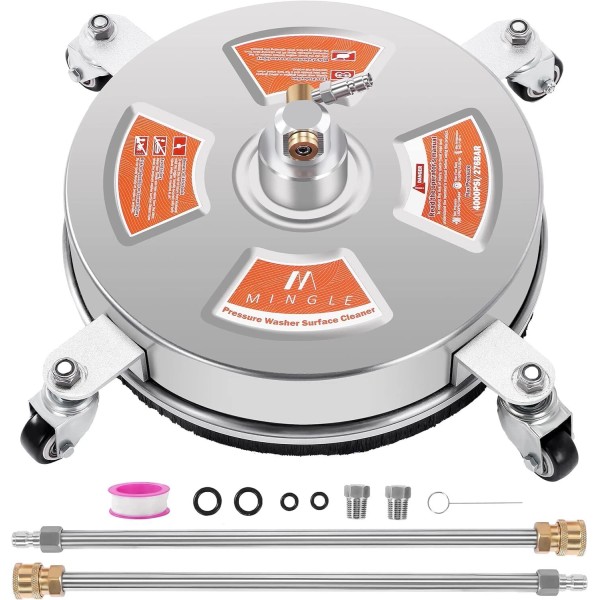 Unbranded 14'' Pressure Washer Surface Cleaner Attachment with 2 Extension
