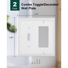 TREEWELL 2-Pack Combo Toggle/Decorator Light Switch Cover Plate, Pearls Decorative