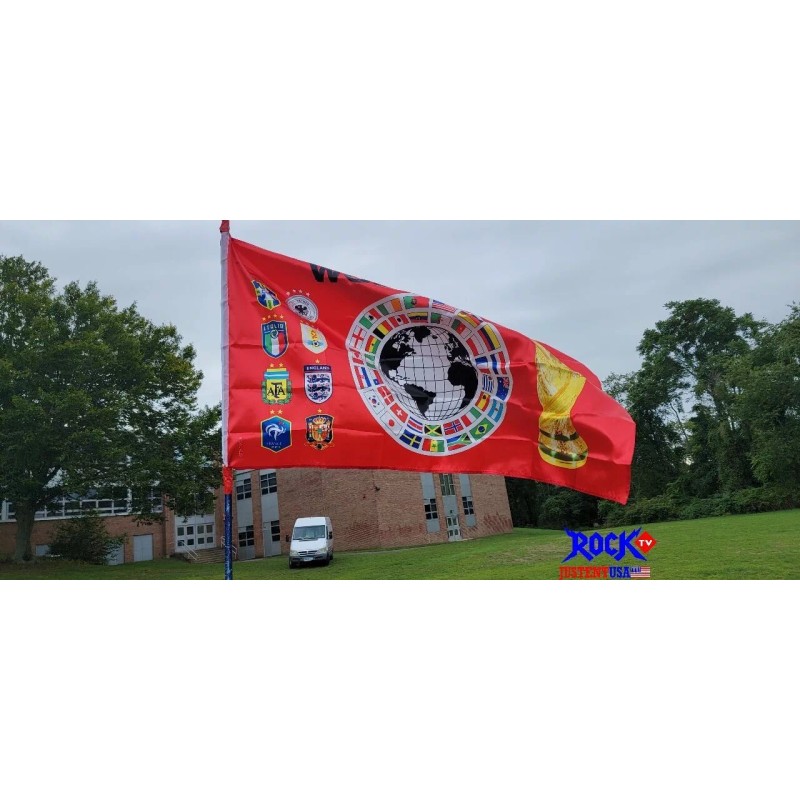1 WORLD CUP FLAG + 1 COPA AMERICA FLAG FOR