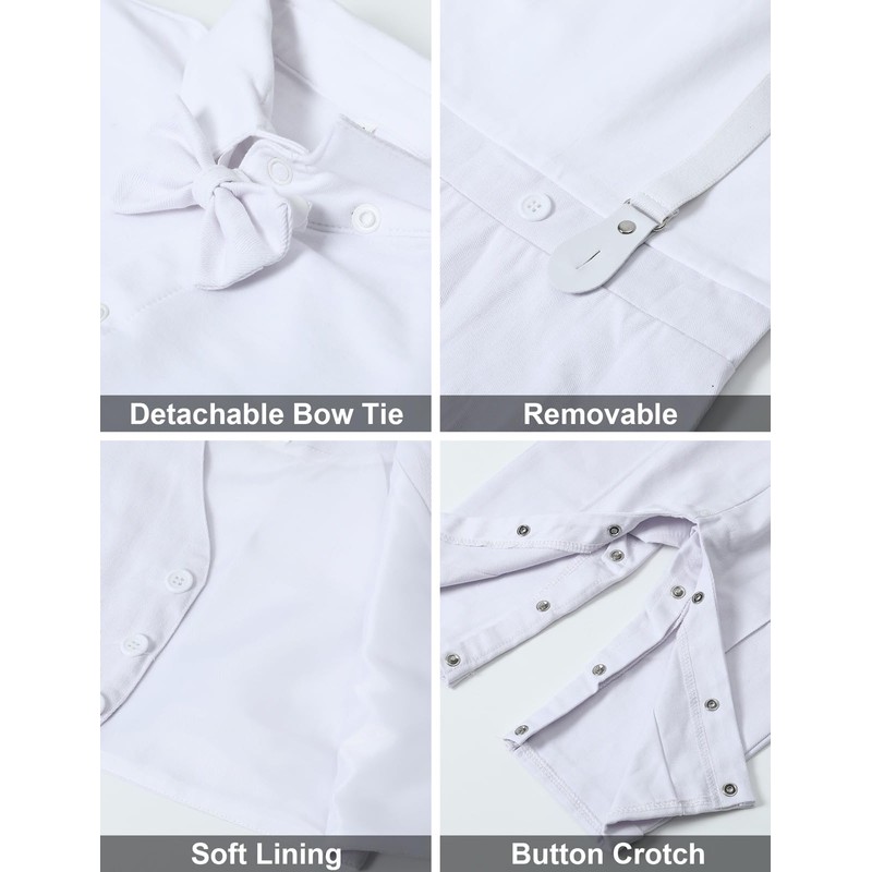 A&J DESIGN Ropa de Bautizo para Niño Traje Formal Mamelucos