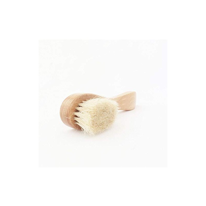 UNIVERSOENLNE.COM 2 Cepillos Faciales Exfoliantes Con Mango De Madera Hechos