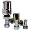 Tower Flue Components TRVPACKCH Thermostatic Angled Radiator Valve with Lockshield