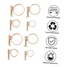 CHILDWEET 40pcs Pipe Clamp Double Wire Hose Clamp Bolt Wire Tube Clip for Hoses Industrial Use