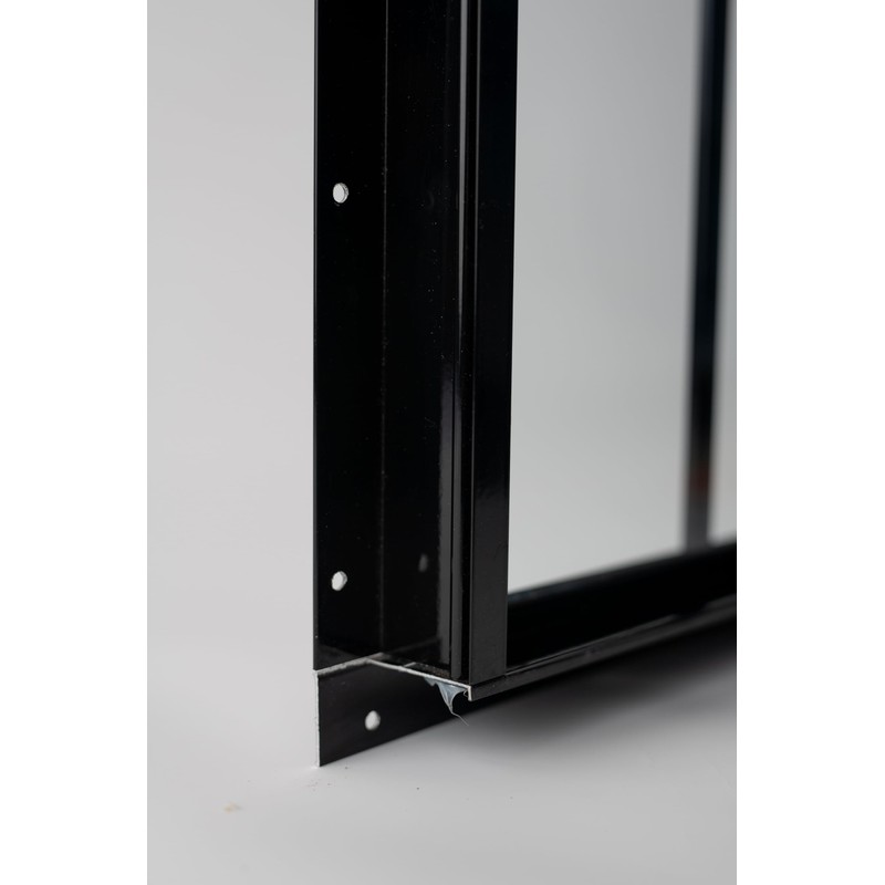 Shed Window 14x21 Black Flush - Vertical Slider with Tempered