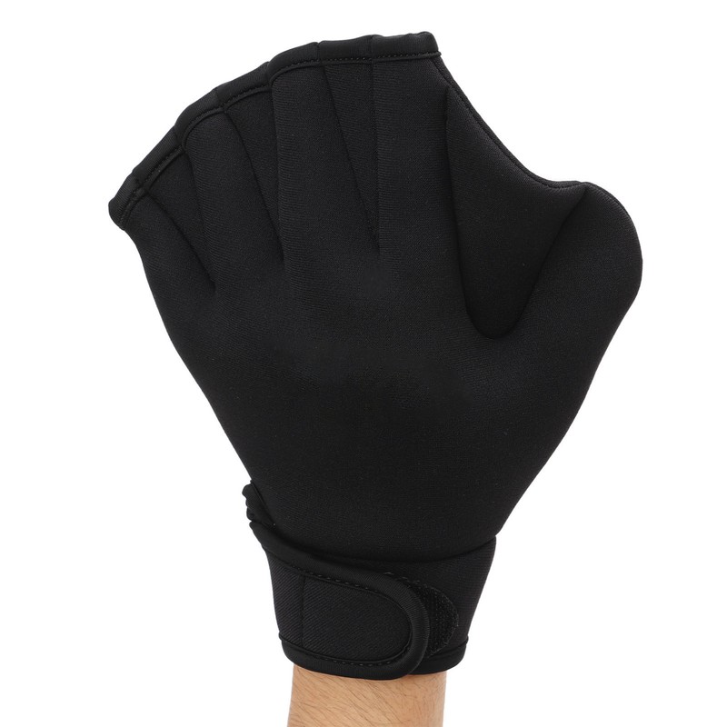 2Pcs Swimming Webbed Gloves Open Fingers Adjustable Swimming Training Gloves