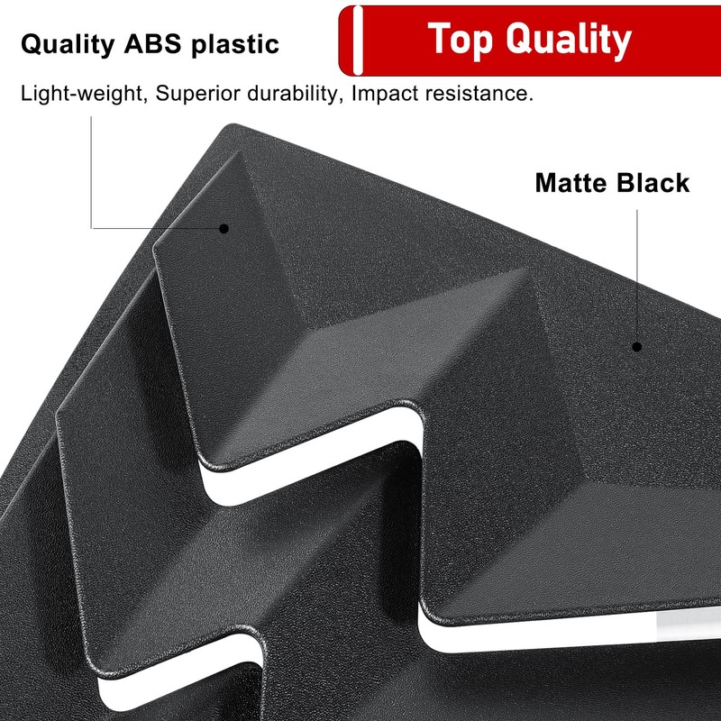 2 x Side Window Louvers for 2008-2024 Dodge Challenger, ABS
