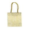 Caspari Pebble Small Square Gift Bag in Gold, 1 Count