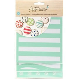 American Crafts Sweet Sugarbelle Square Cookie Decorating Stencil-5x5 inch, Green, Cookies Tasty Plastic Quick Easy Sewing Scrapbooking Journaling Printmaking Paper Craft Office Home Card Stock DIY Card Making