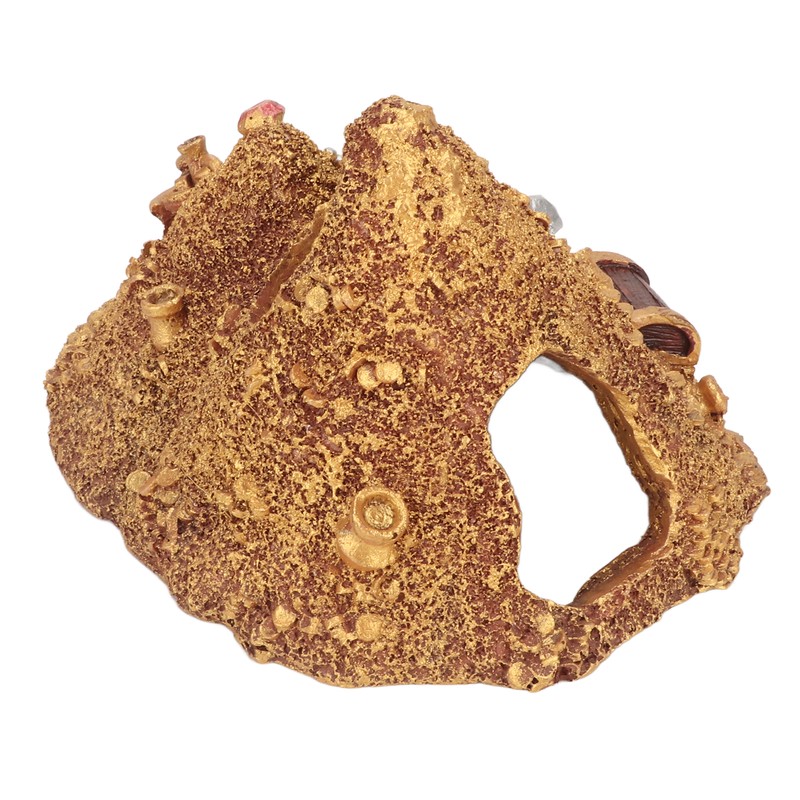 Fish Tank Gold Mountain Simulation Resin Aquarium Treasure Mountain Hideouts