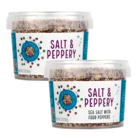 Cornish Sea Salt & Peppery Seasoning | Cooking & Hydration | Hand-Harvested in Celtic Waters | 2.1 oz Resealable Tub (Pack of 2)