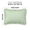 LINENOVA Ruffled Pillow Cases Set of 2 - King Size
