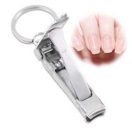 【Anti-Splash Design】 Ergonomic Stainless Steel Nail Clippers with Built-in Catcher | Includes Detachable Metal Nail File | Modern Unisex Trimmers for Precise Cutting, No Mess | Perfect for Daily Use