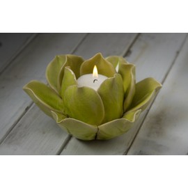 HomArt Lotus Tea Light Holder, Pink
