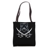 Kids Black Panther Pirate Skull Crossbones Black Panther Tote Bag