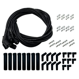 NEWSWIN 5FT Universal Spark Plug Wire Set with LS LT Remote Coil Spiral Core Straight 90 135 Degree Boots Compatible with LS1 LS2 LS3 LM7 LQ4 LS6 LQ9 LM4 LY6 LC9 LH8 LMG L99, #551083