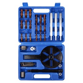 DAYUAN 21 in 1 Bearing Puller Set, Inner Hole Three-Jaw Puller with Curved Hook and 6 Sizes of Collets Multifunctional Bearing Removal Tool