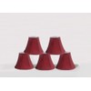 Urbanest 1100630b Chandelier Lamp Shades 6-inch, Bell, Clip On, Burgundy